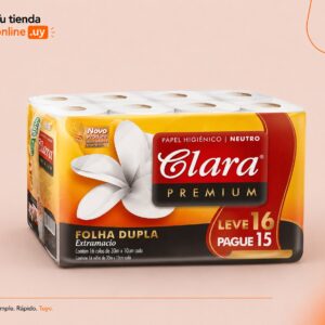 Papel higiénico Clara Premium doble hoja 16 rollos 30 mts