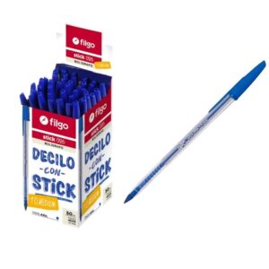 Boligrafo, lapicera Filgo azul caja 50 uds