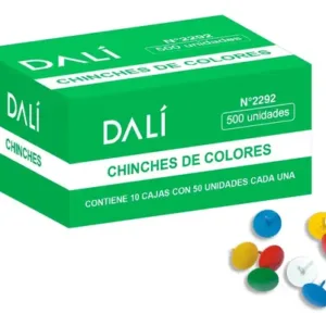 Chinches de color 10 cajas (500 uds)
